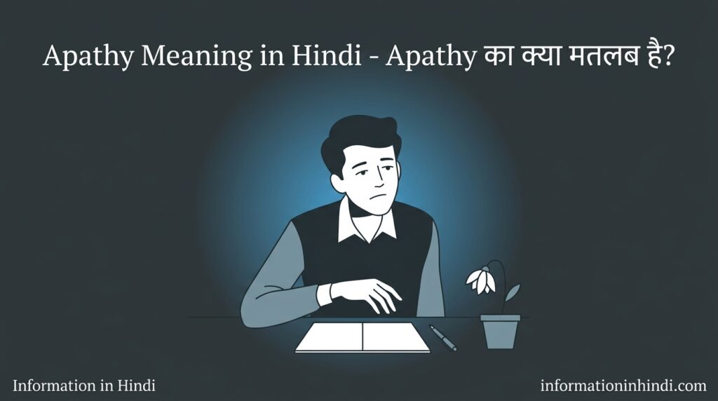 Apathy meaning in hindi - Apathy Meaning in Hindi – Apathy का क्या मतलब है?
